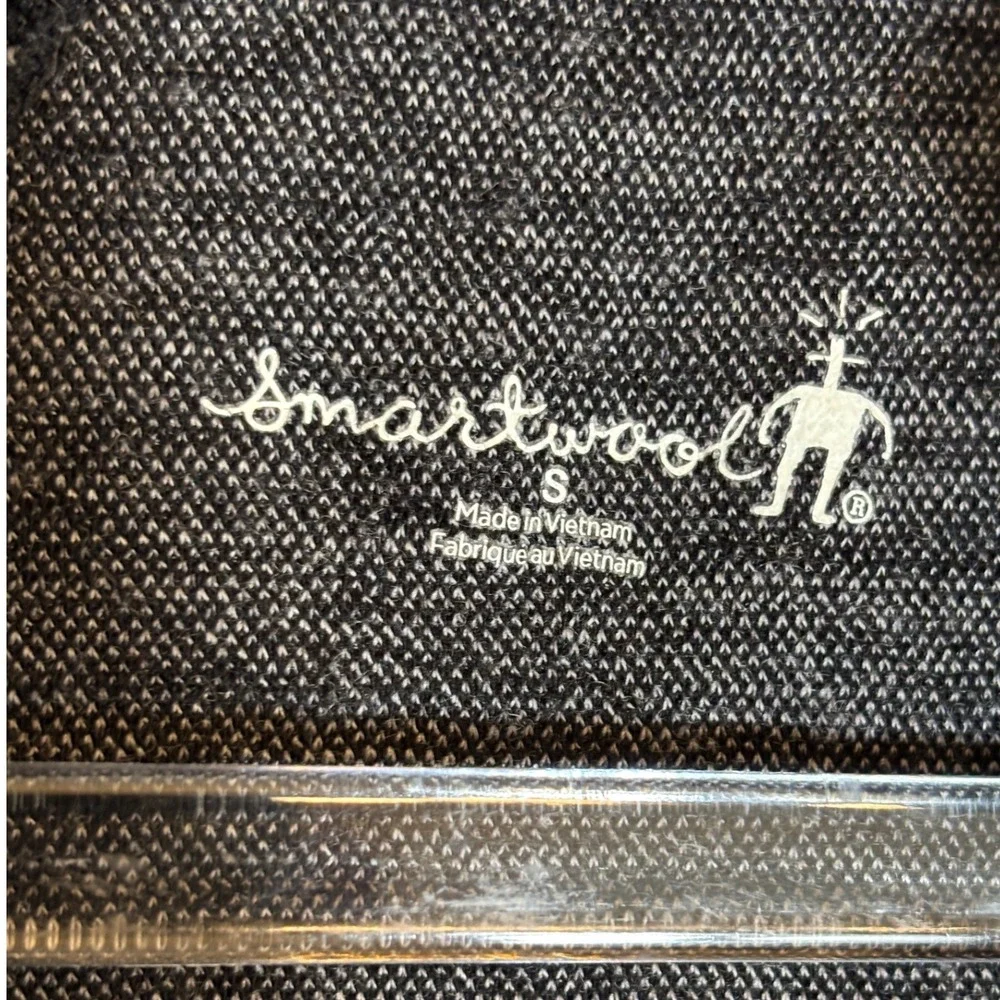 Smartwool Merino 250 Base Layer Womens Small Black White Geometric 1/4 Zip Top - Picture 4 of 10